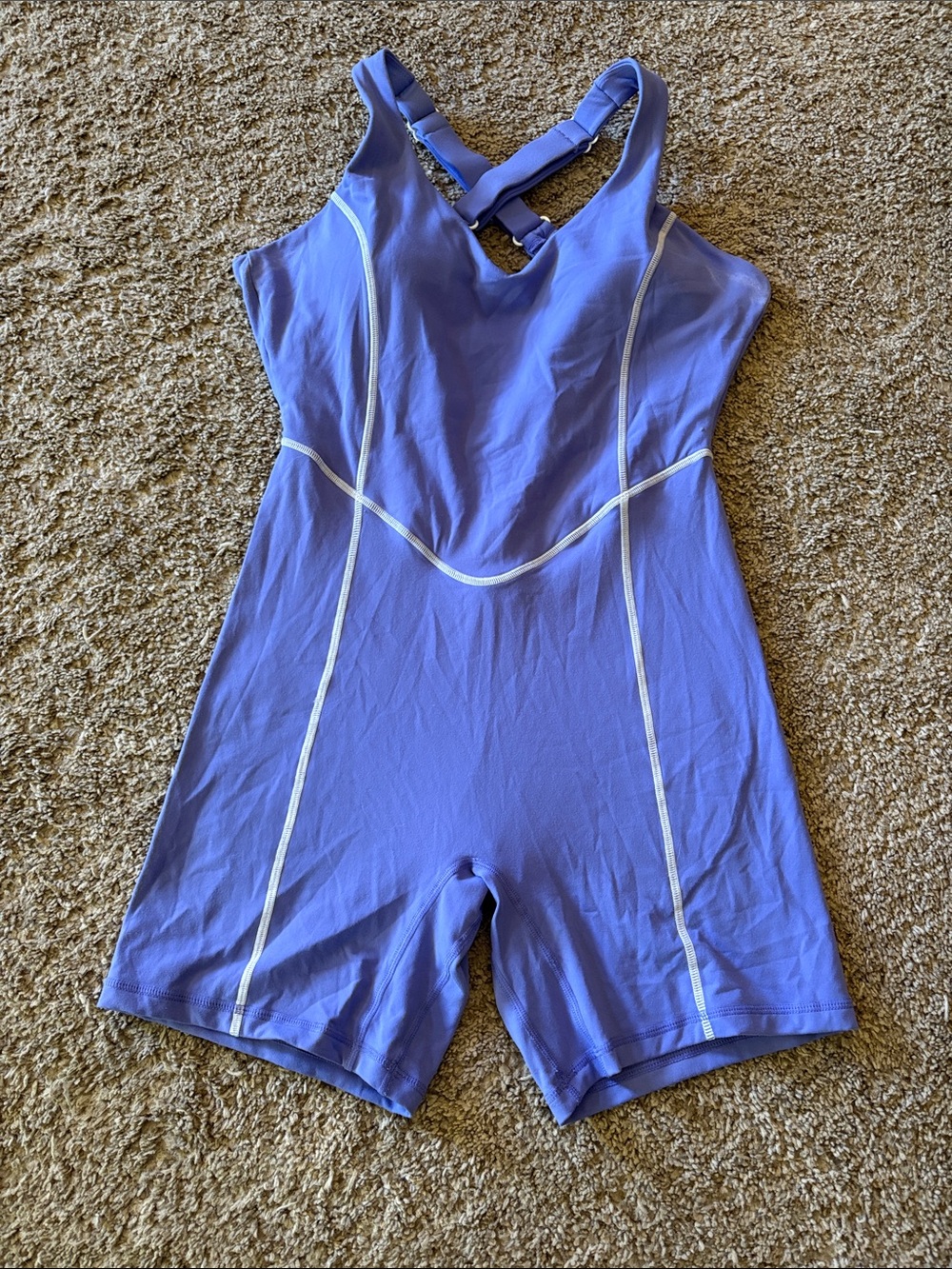 Lilac Women's Active Jumpsuit Romper with Contrast Piping